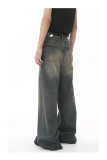 Men's Retro Harbor Style Loose Wide-Leg Denim Pants