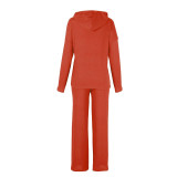 Womens Long Sleeve Hoodie+Pants Tracksuit Set Ladies Plain Loose Gym Sport Suit