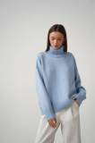 Loose-fitting Classic Solid Color Turtleneck Sweater for Women