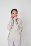 Loose-fitting Classic Solid Color Turtleneck Sweater for Women