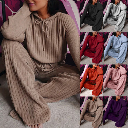 Womens Long Sleeve Hoodie+Pants Tracksuit Set Ladies Plain Loose Gym Sport Suit