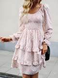 Autumn Getaway Floral V-neck Long Sleeve Dress