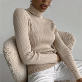 Versatile Pullover Knitted Turtleneck Sweater
