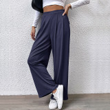Solid Wide Leg Trousers