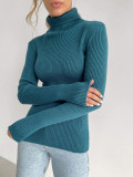 Versatile Pullover Knitted Turtleneck Sweater