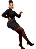 Casual High Waist Buttons Irregular Short A-line Skirt