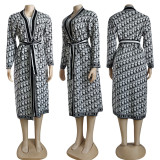 Casual Slimming Sweater Cape with Belt