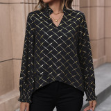 Fashion Long Sleeve Hot Stamping Shirt