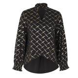 Fashion Long Sleeve Hot Stamping Shirt
