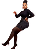 Casual High Waist Buttons Irregular Short A-line Skirt