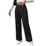 Solid Wide Leg Trousers