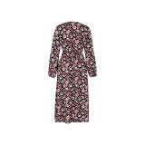 Floral V-Neck Slit Midi Dress