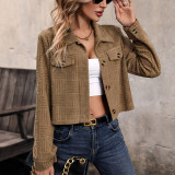 Khaki Corduroy Short Jacket