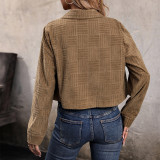 Khaki Corduroy Short Jacket
