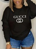 Accept Customized 1PCS Thermal transfer Fashion Sportswear 2023 Autumn Round Neck Printed Sweatshirt