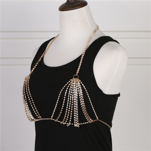 Sparkling Diamond Chain Unique Multi-Layered Bra Chest Chain