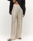 Shimmering Glamour Woudeyou's InsY2K Sparkling Straight-Leg Trousers