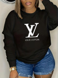 Accept Customized 1PCS Thermal transfer Fashion Sportswear 2023 Autumn Round Neck Printed Sweatshirt
