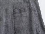 Pocket-Embellished Linen Shirt with Mid-Waist Trousers Set