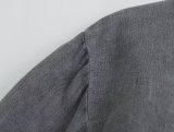 Pocket-Embellished Linen Shirt with Mid-Waist Trousers Set