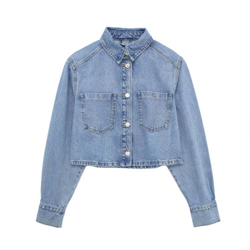 Denim Jacket with High Waist Midi Skirt