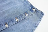 Denim Jacket with High Waist Midi Skirt