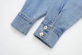 Denim Jacket with High Waist Midi Skirt