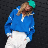 2023 Winter Sweaters for Women Zipper Turtleneck Long Sleeve Warm Coats Sport Loose Ladies Knitwear Casual Sweatshirt Mujer