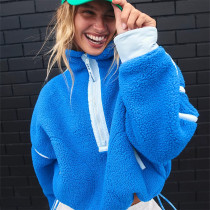 2023 Winter Sweaters for Women Zipper Turtleneck Long Sleeve Warm Coats Sport Loose Ladies Knitwear Casual Sweatshirt Mujer