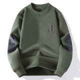 Winter Thickened Fleece Round Neck Base Layer Sweatshirts