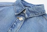 Denim Jacket with High Waist Midi Skirt