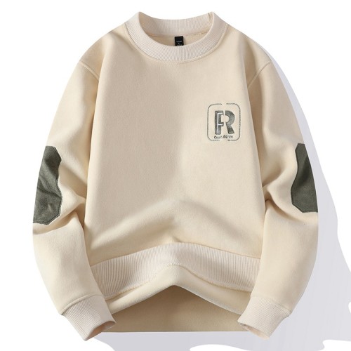 Winter Thickened Fleece Round Neck Base Layer Sweatshirts