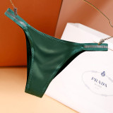 Women's Seamless Underwear Ice Silk Bikini with Cotton Gusset