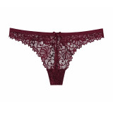 Sexy Lady Lace Thong Seductive Low-waist T-back Panties for Women