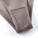 Women's Seamless Underwear Ice Silk Bikini with Cotton Gusset