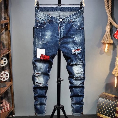DSQ Light Blue Distressed Denim