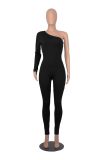 Elegant Single Shoulder One-Piece Jumpsuit