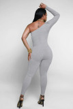 Elegant Single Shoulder One-Piece Jumpsuit