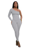 Elegant Single Shoulder One-Piece Jumpsuit