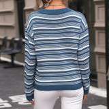 Women's Knitted O-Neck Pullover Spring Autumn Thick Warm Sweater