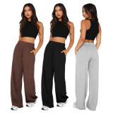 Women's Summer Palazzo Pants Wide Leg Long Pants with Pockets