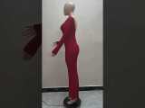 Slim Fit Turtleneck Long Sleeve Knit Dress