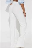 Tall Call It Even Wide Leg Dress Pants - White