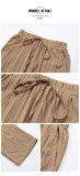 High Waist Tie Waist Slant Pocket Pants