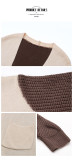 Casual Color Block Sweater Cardigan with Pockets