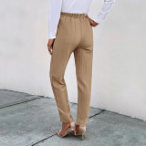 High Waist Tie Waist Slant Pocket Pants