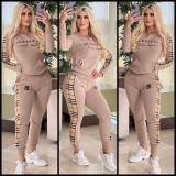 Fashion Embroidery Letter Sweatsuit Two Piece Set