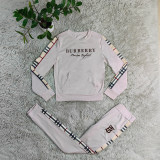 Fashion Embroidery Letter Sweatsuit Two Piece Set