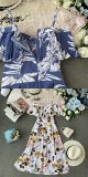 Boho Ruffle Vintage Floral Print Summer Off Shoulder Midi Long Dress Party Women Casual Spaghetti Strap Beach Holiday