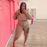 2023 Plus Size Women Clothing Women Sweatsuit Set Printed Sport Wear Track Suit